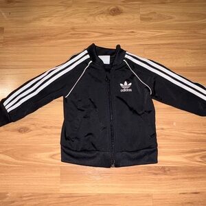 Adidas Black Jacket with White Accents